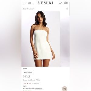 Meshki White Mini Dress